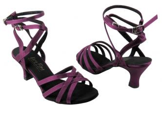 Chaussures de danse femmes satin violet  